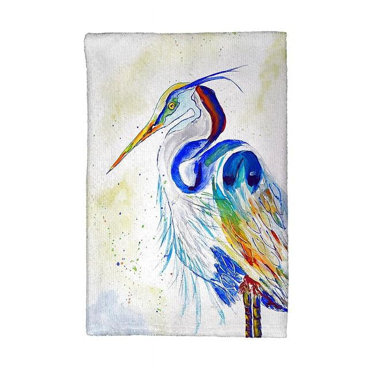 Picture of Betsy Drake KT1006 Watercolor Heron Kitchen Towel