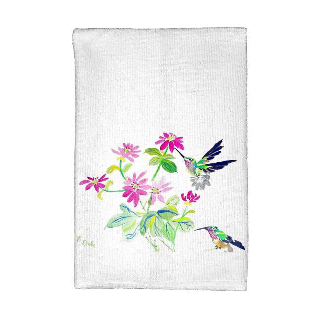 Picture of Betsy Drake KT1008 Ruby Throat Hummingbird Kitchen Towel