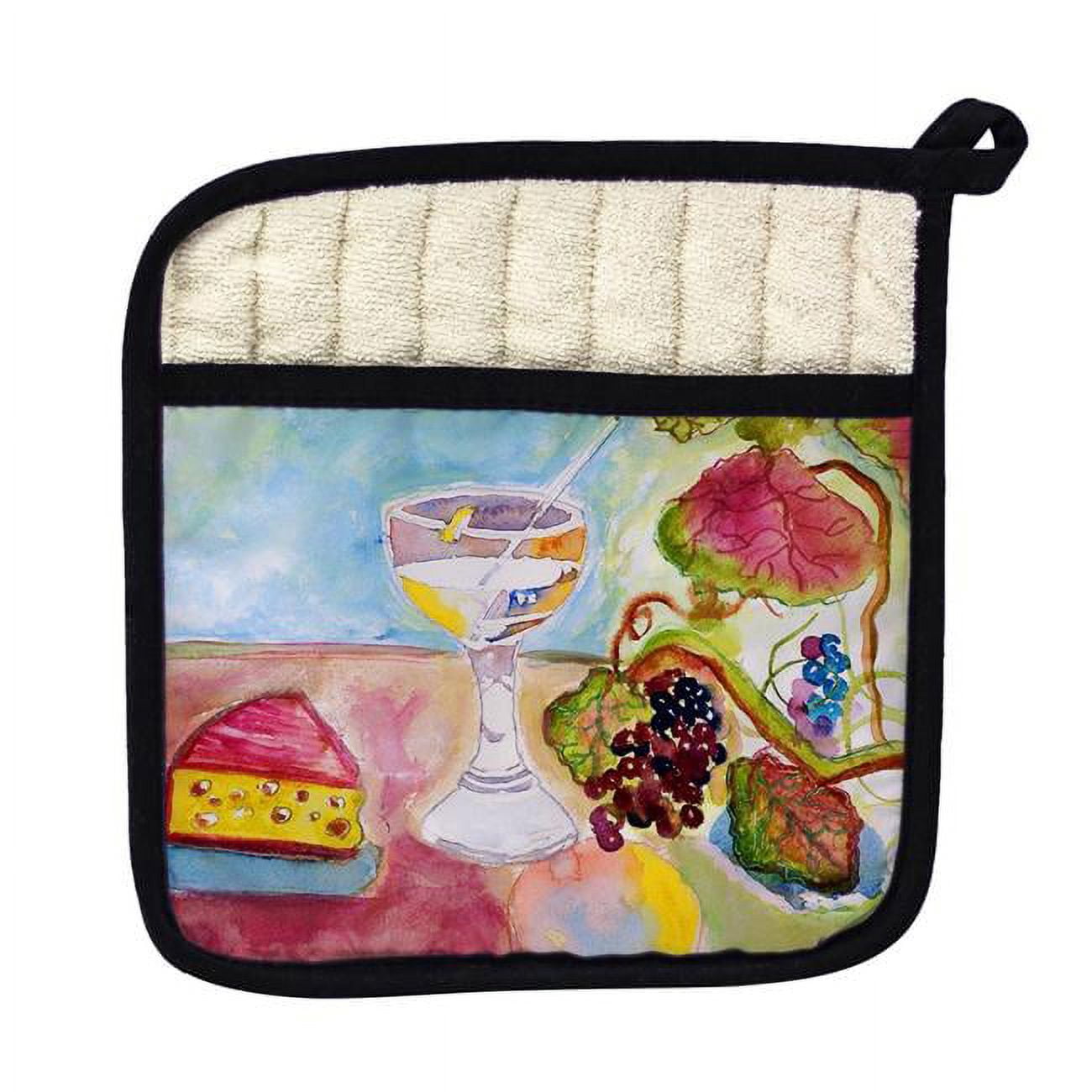 Picture of Betsy Drake PT104 Wine & Cheese Pot Holder