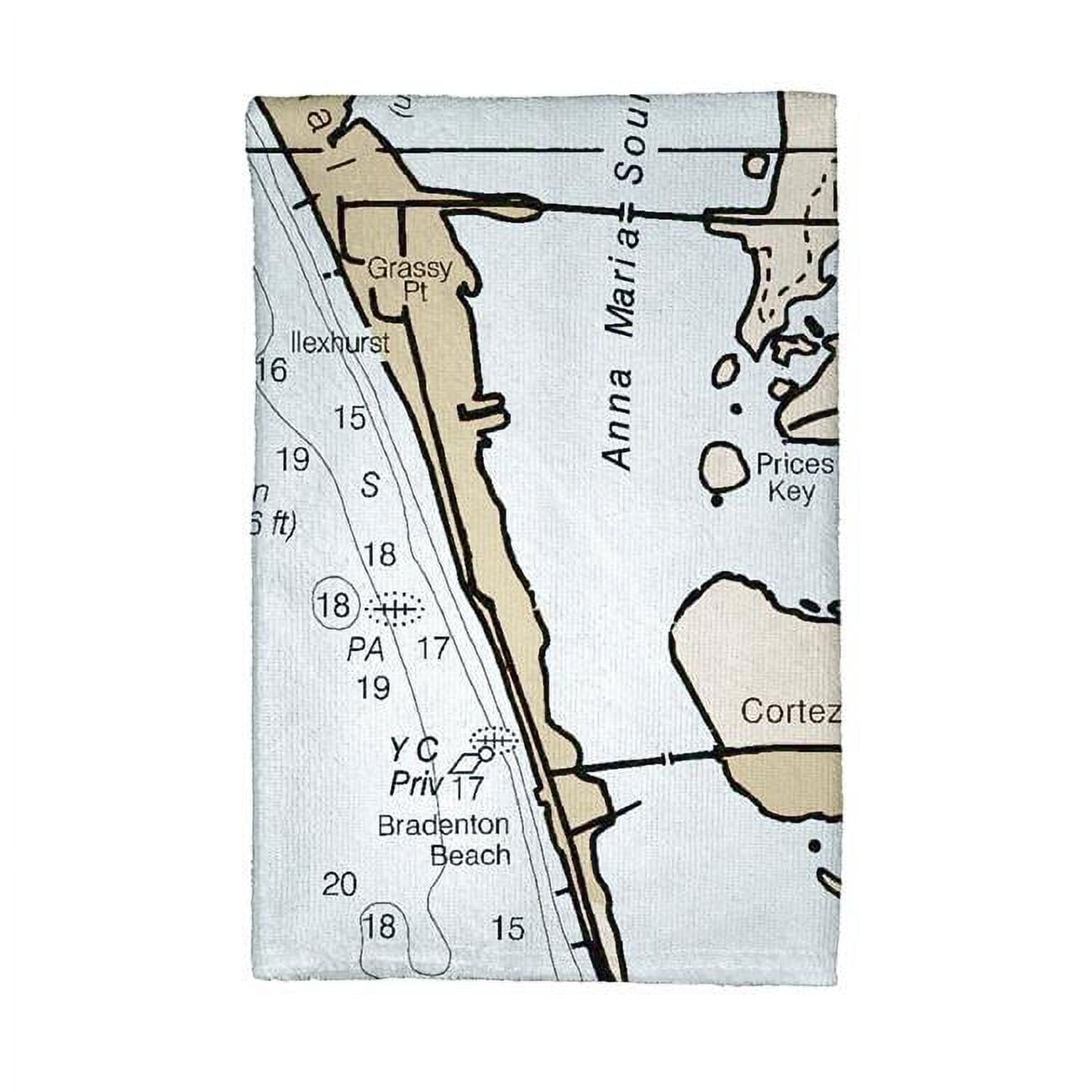 Picture of Betsy Drake KT11424 Anna Maria Island, FL Nautical Map Kitchen Towel