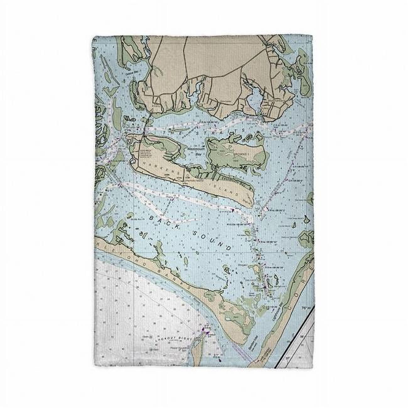 Picture of Betsy Drake KT11545 Beaufort Inlet & Part of Core Sound, NC Nautical Map Kitchen Towel