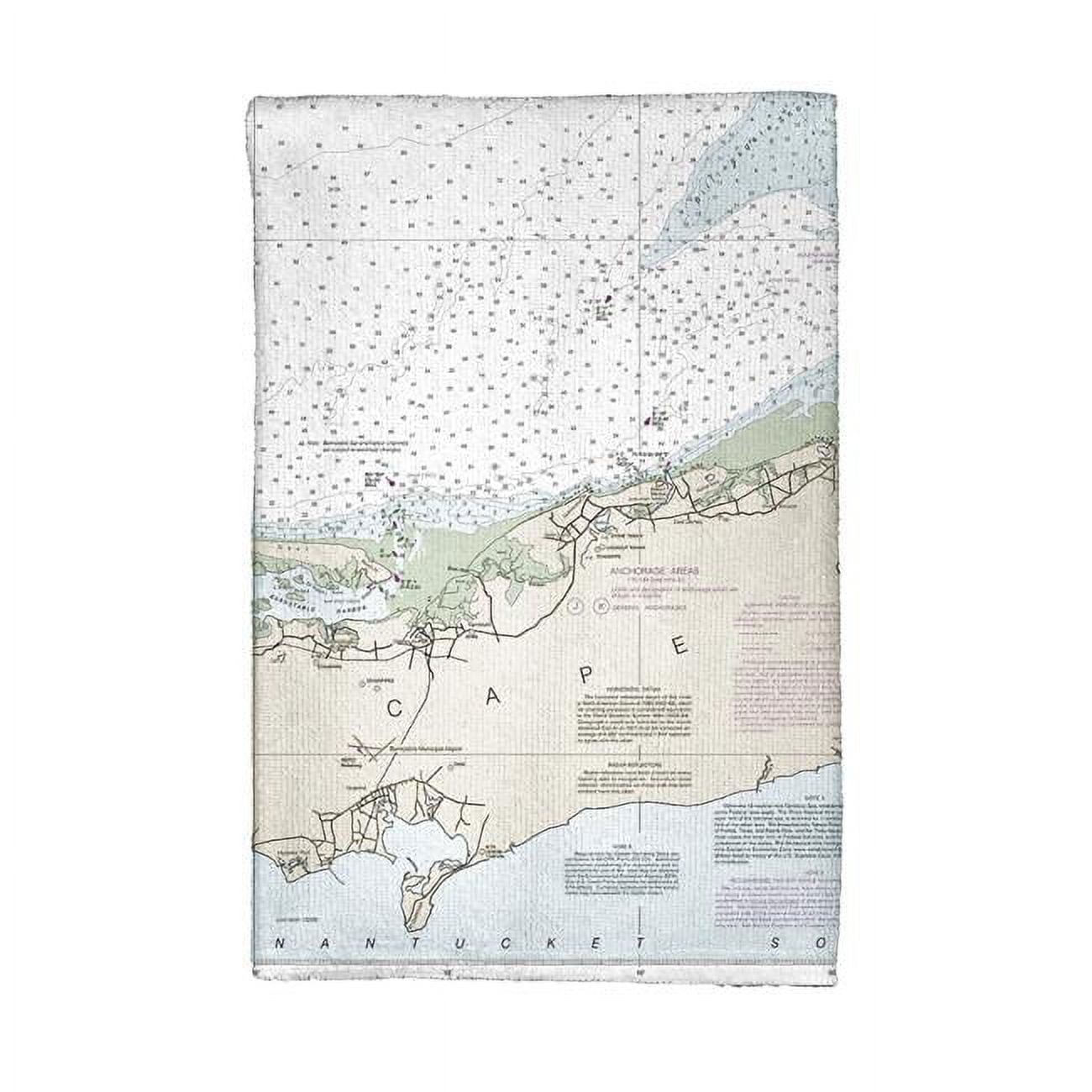 Picture of Betsy Drake KT13246 Cape Cod Bay, MA Nautical Map Kitchen Towel