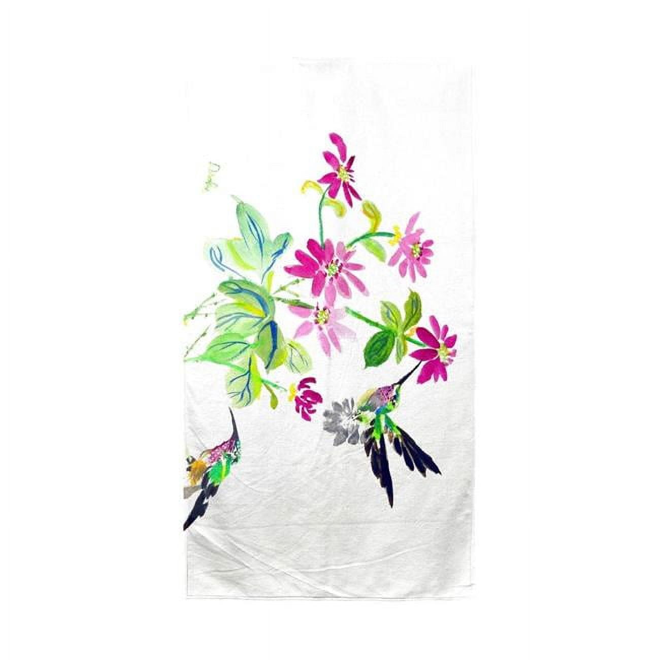 BT1008 Ruby Throat Hummingbird Beach Towel