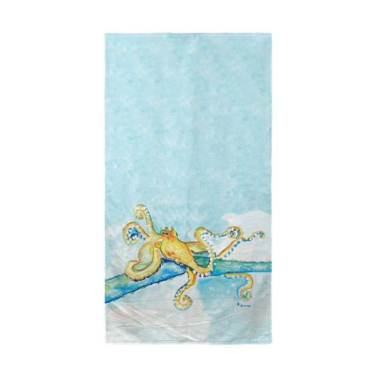 BT547 Gold Octopus Beach Towel -  Betsy Drake