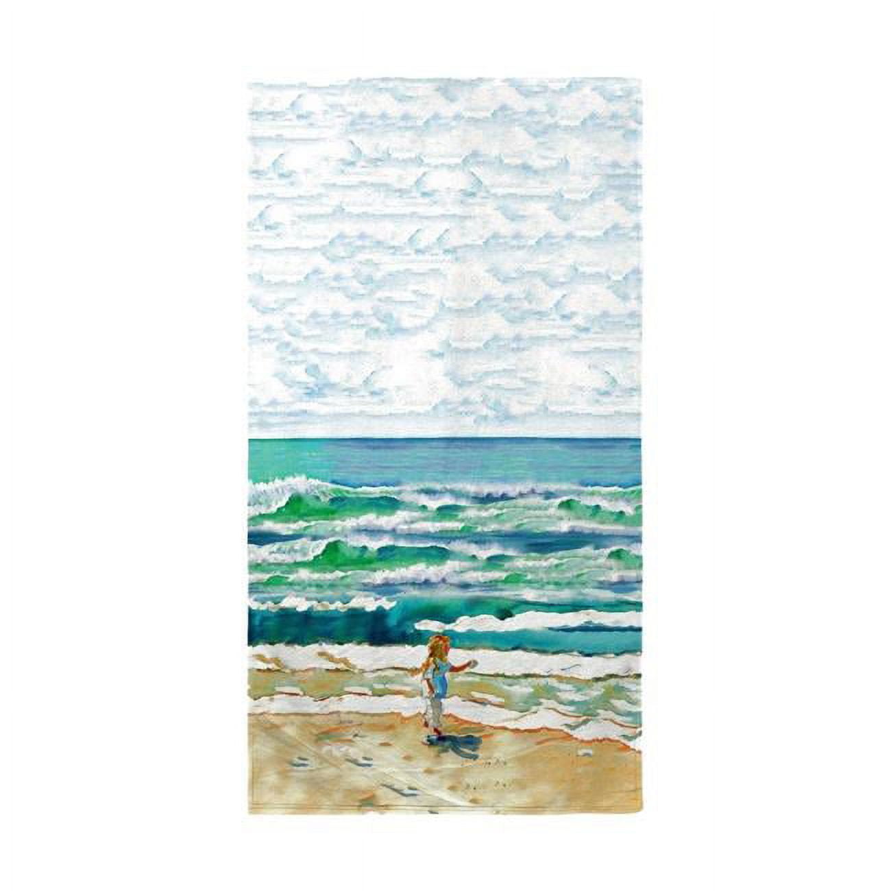 Girl At the Beach Beach Towel