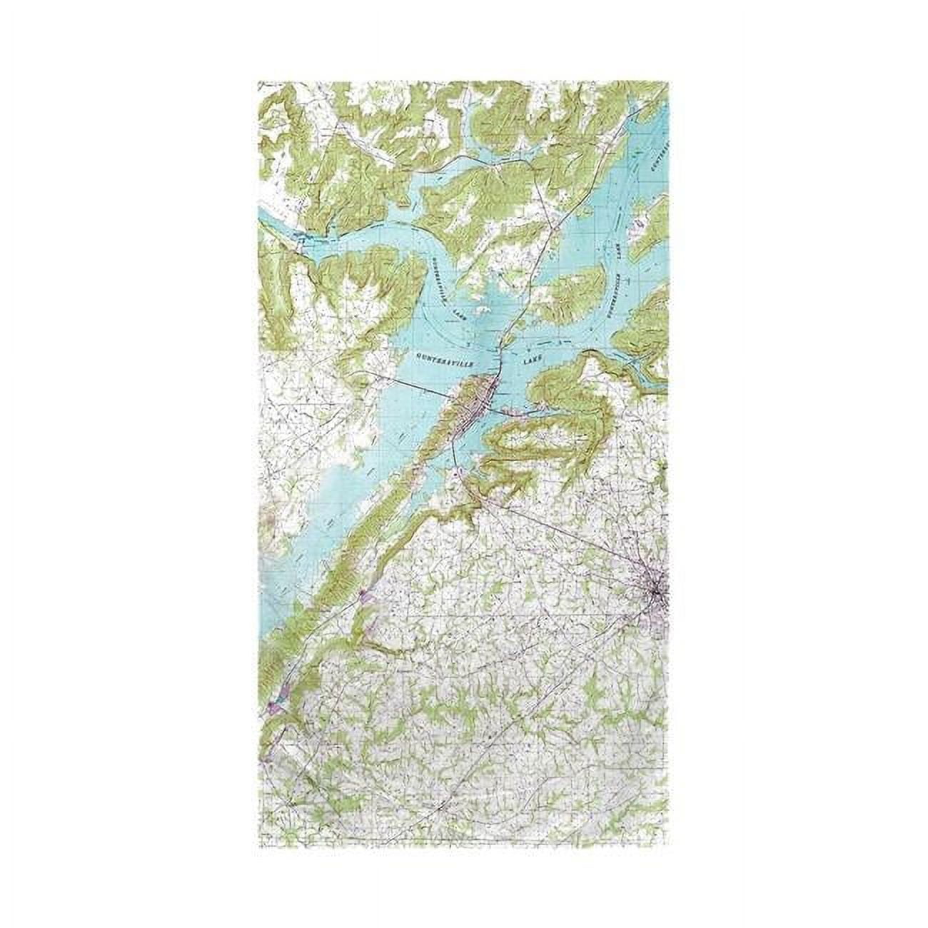 Lake Guntersville, AL Nautical Map Beach Towel