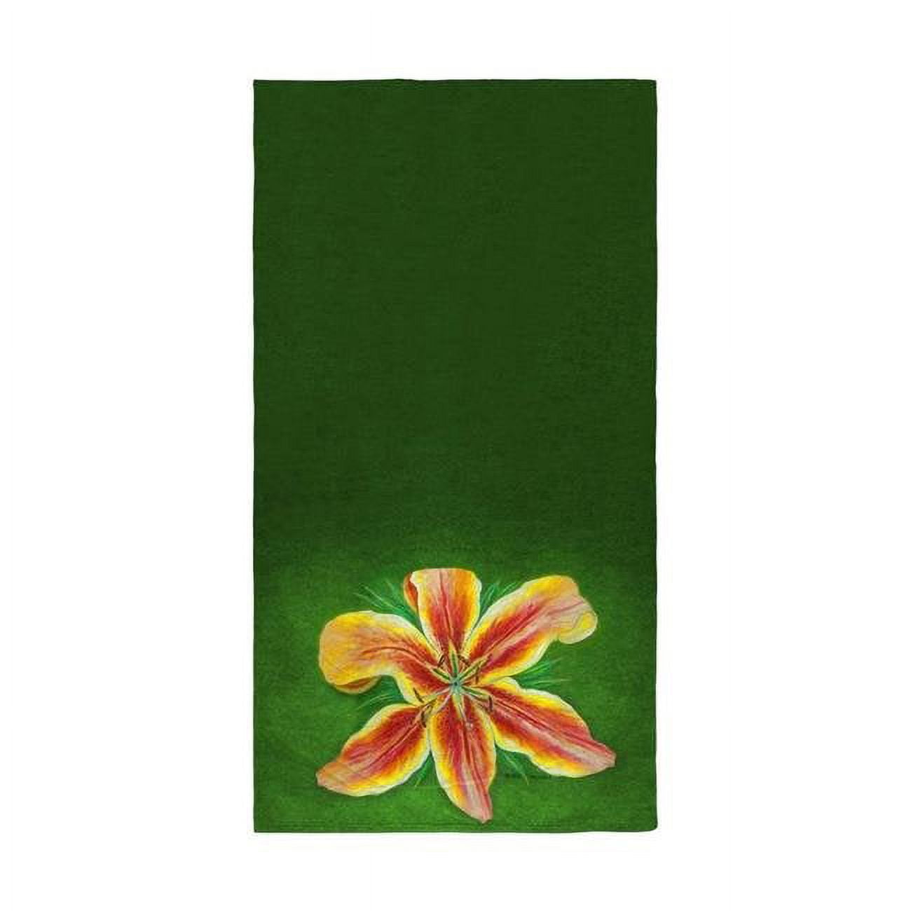 Yellow Lily Beach Towel