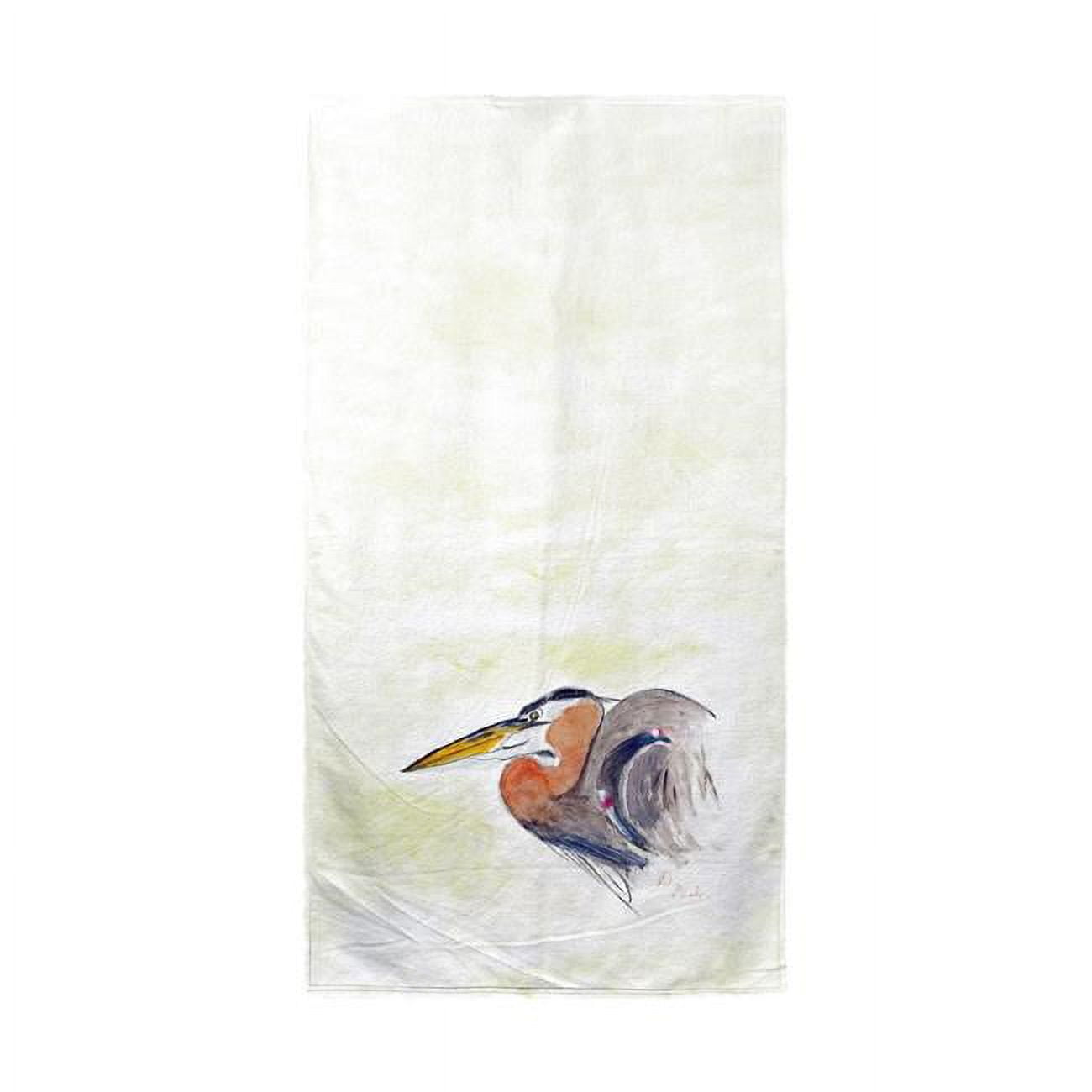 Heron Portrait Beach Towel