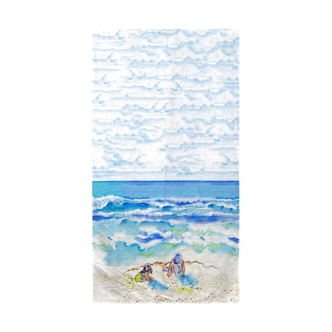 Playing in the Sand Beach Towel