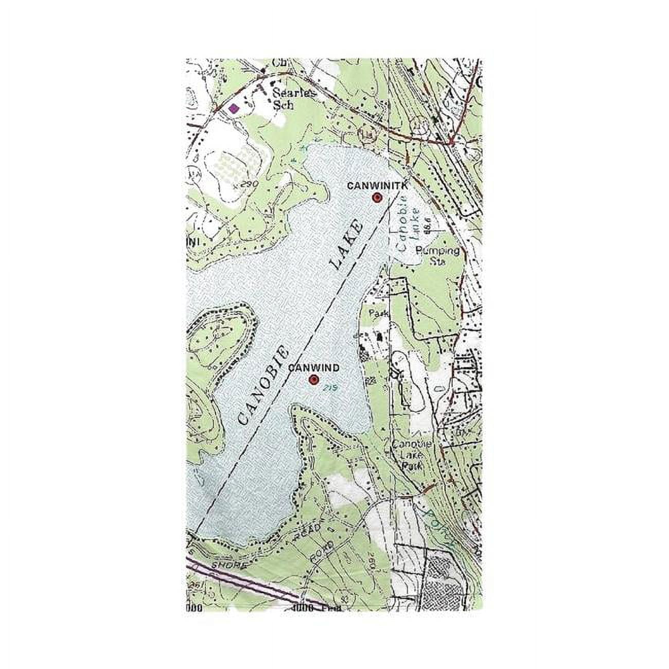 Canobie Lake, NH Nautical Map Beach Towel