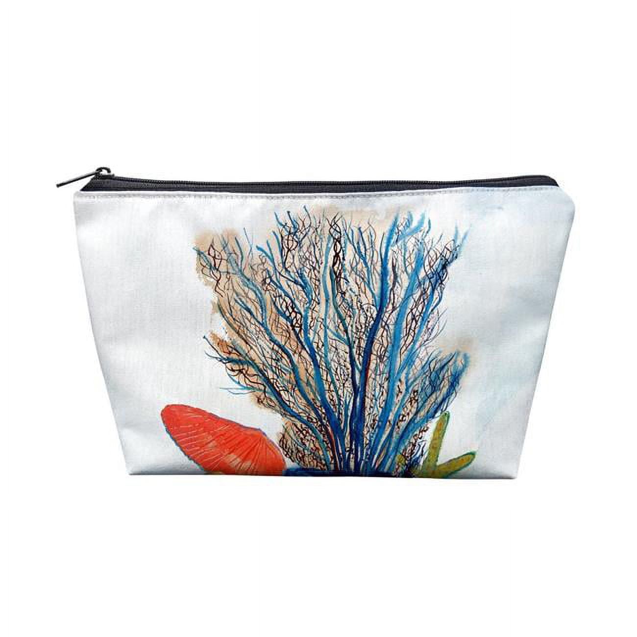 8.5 x 6 in. Coral & Shells Pouch
