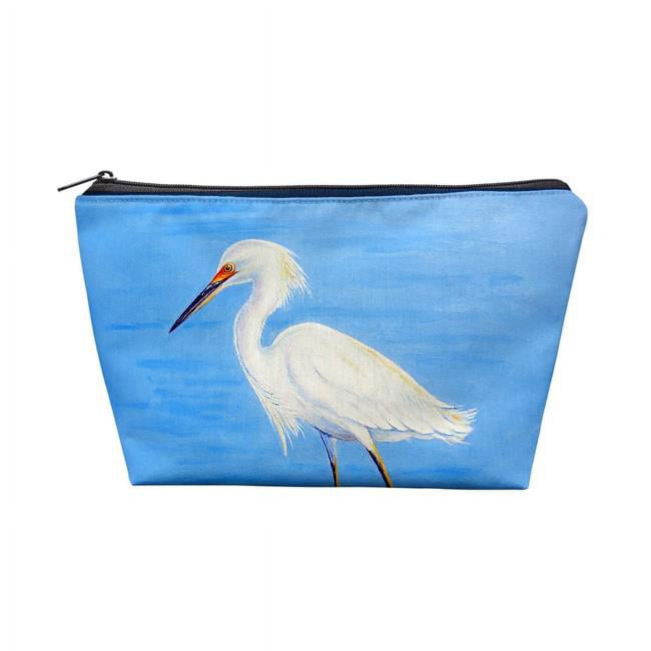 PC1087 8.5 x 6 in. Stalking Snowy Egret Pouch