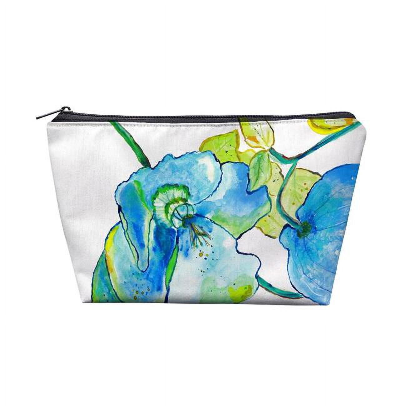 8.5 x 6 in. Blue Hibiscus Pouch
