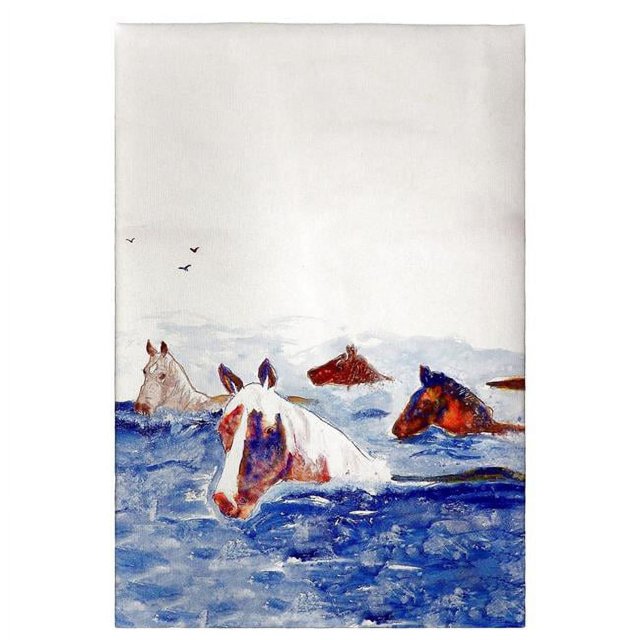 Picture of Betsy Drake GT151 Chincoteague Ponies Guest Towel