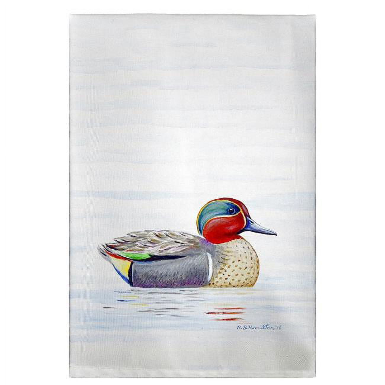 Picture of Betsy Drake GT435 Green Wing Teal Guest Towel