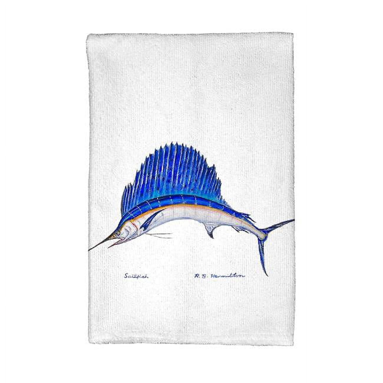 Picture of Betsy Drake KT006 Sailfish Kitchen Towel