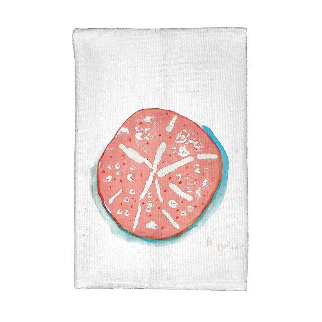 Picture of Betsy Drake KT092 Coral Sand Dollar Kitchen Towel