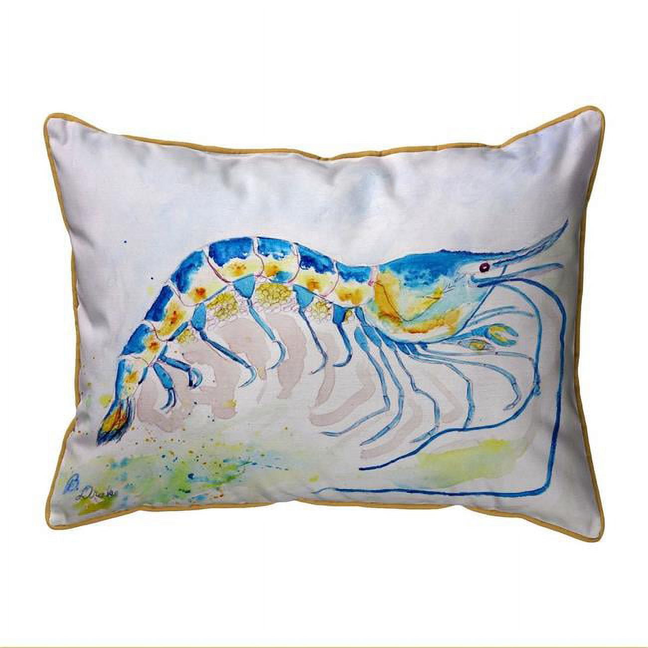 16 x 20 in. Blue Shrimp Large Indoor & Outdoor Pillow
