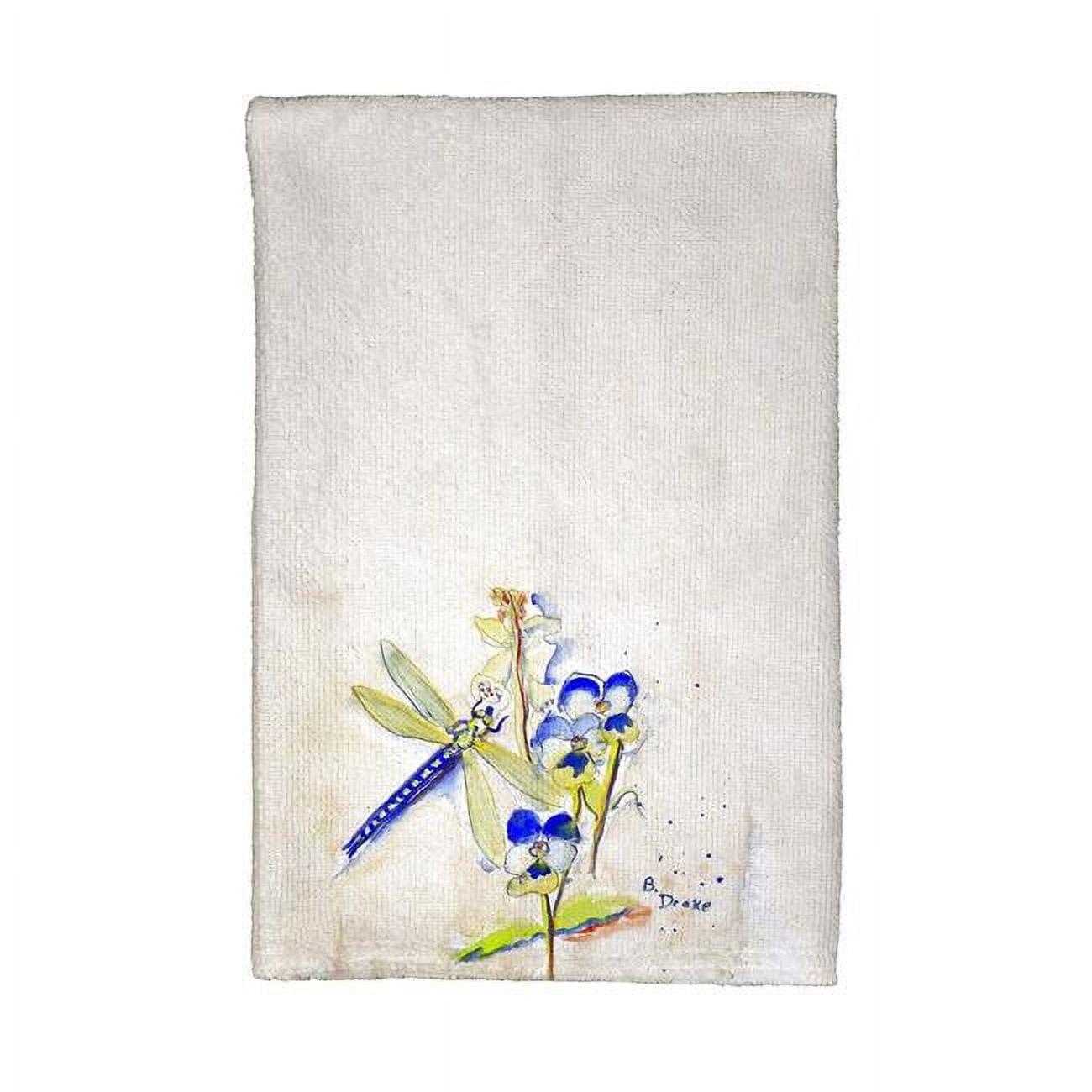 Picture of Betsy Drake KT387 Blue Dragonfly Kitchen Towel