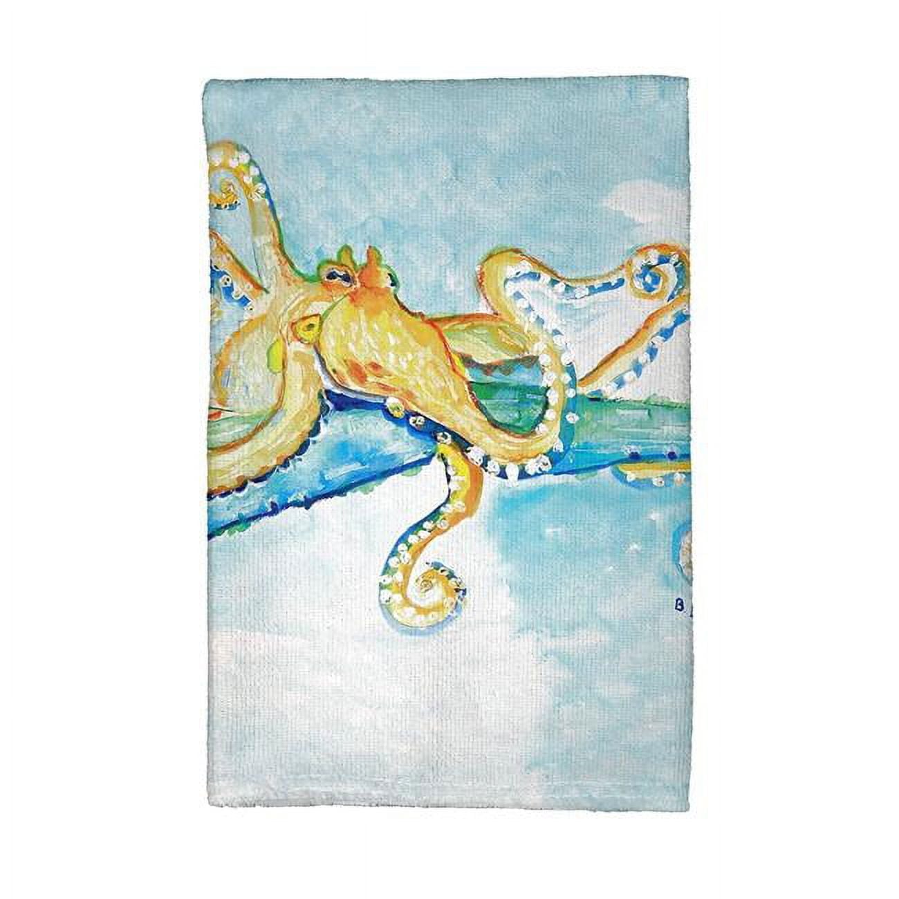 Picture of Betsy Drake KT547 Gold Octopus Kitchen Towel