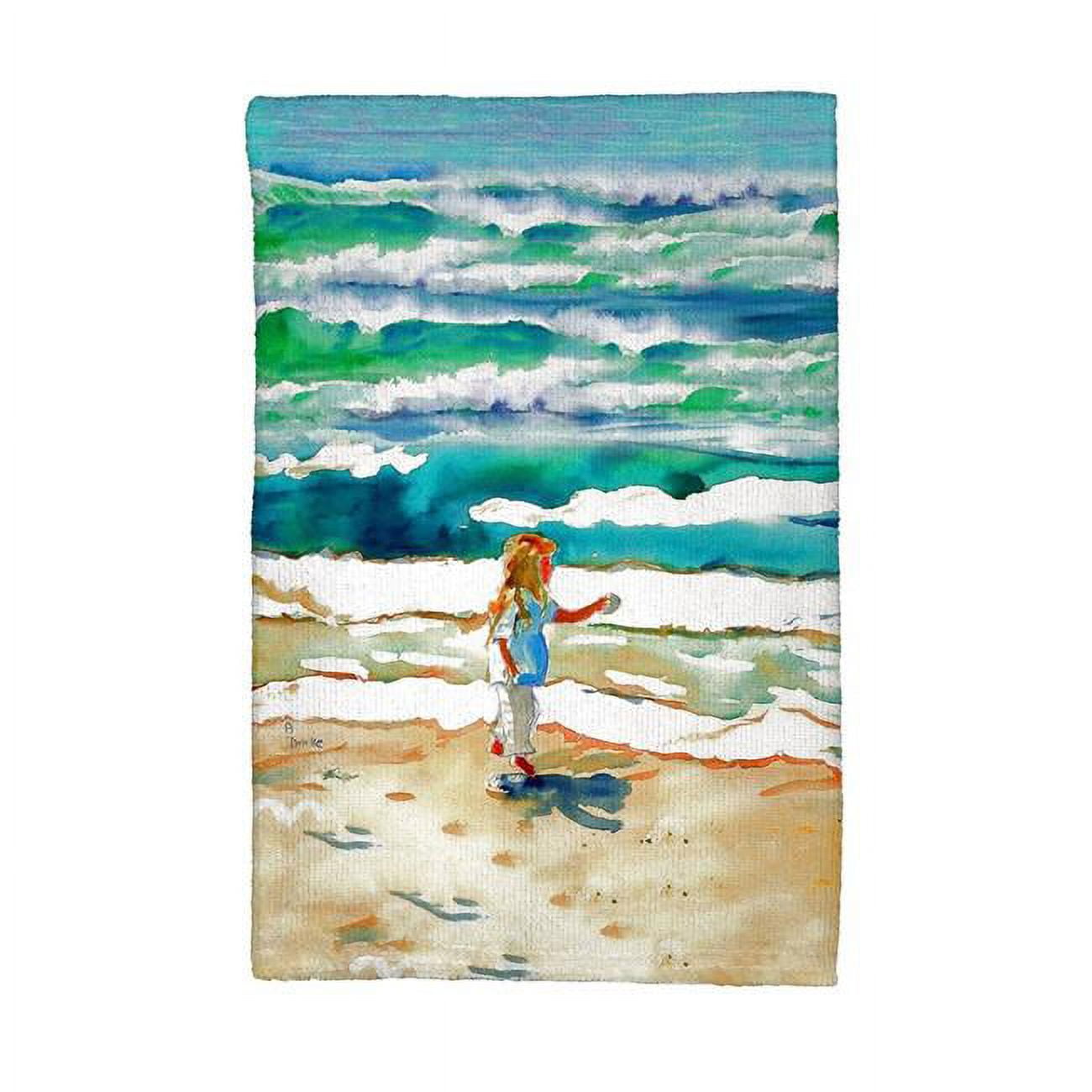 Picture of Betsy Drake KT602 Girl At the Beach Kitchen Towel