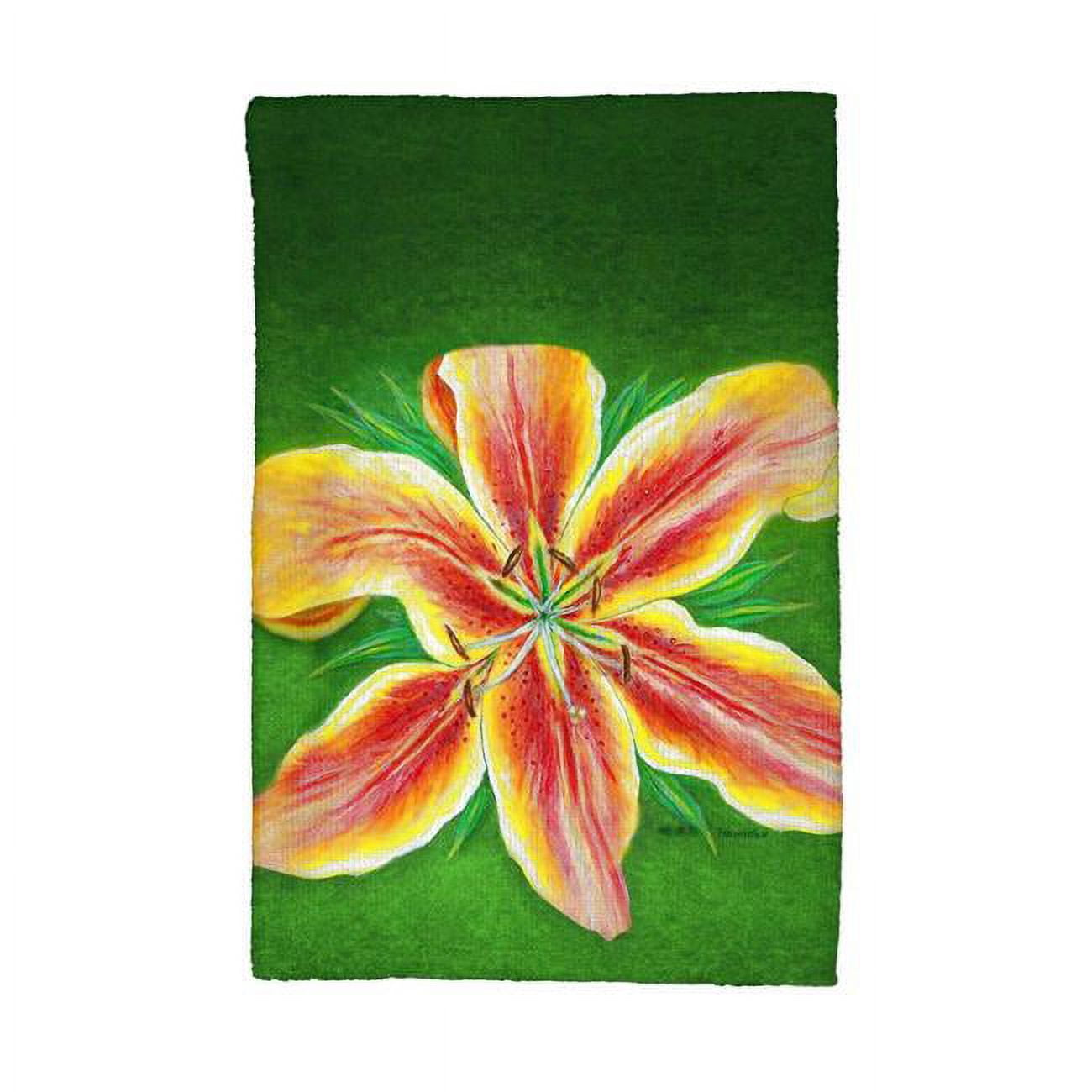 Picture of Betsy Drake KT702 Yellow Lily Kitchen Towel