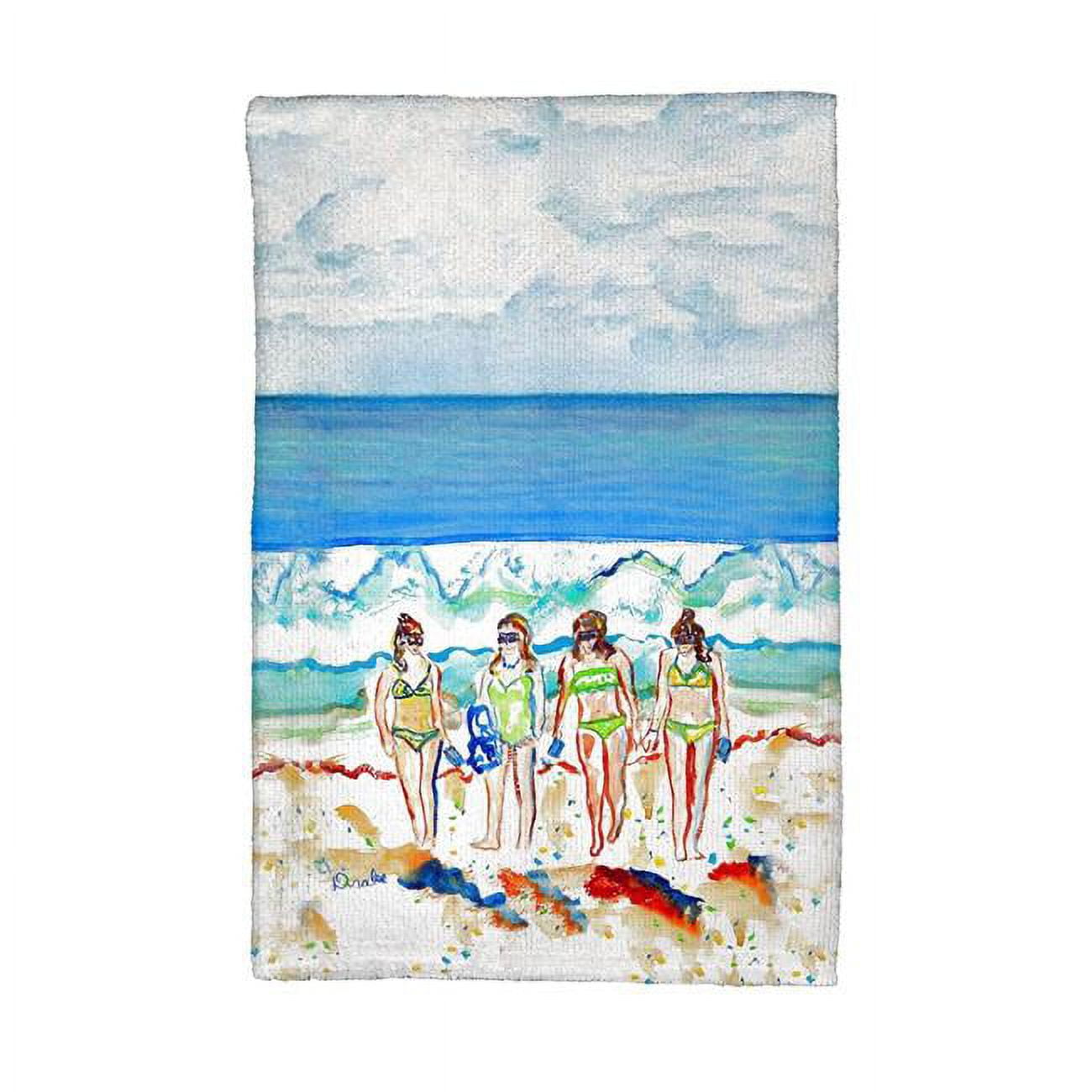 Picture of Betsy Drake KT844 The Girls Walking Kitchen Towel