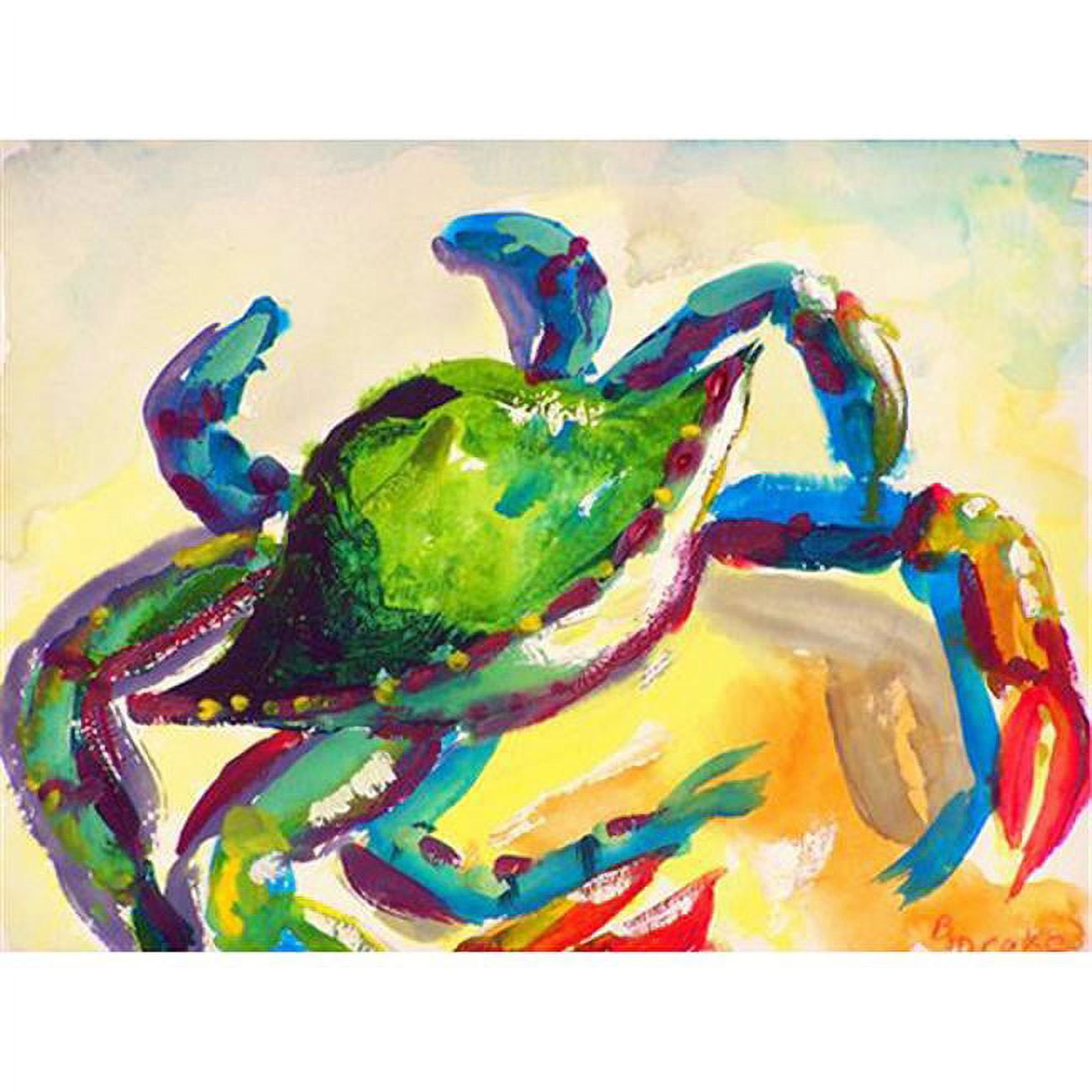 Picture of Betsy Drake PM267 Teal Crab Place Mat - Set of 4