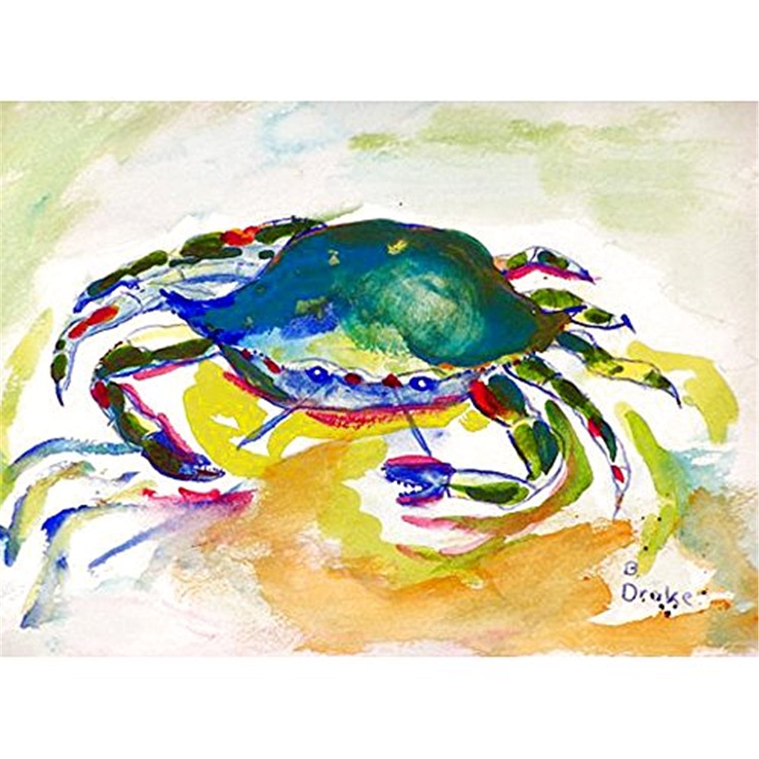 Picture of Betsy Drake PM263 Green Crab Place Mat - Set of 4