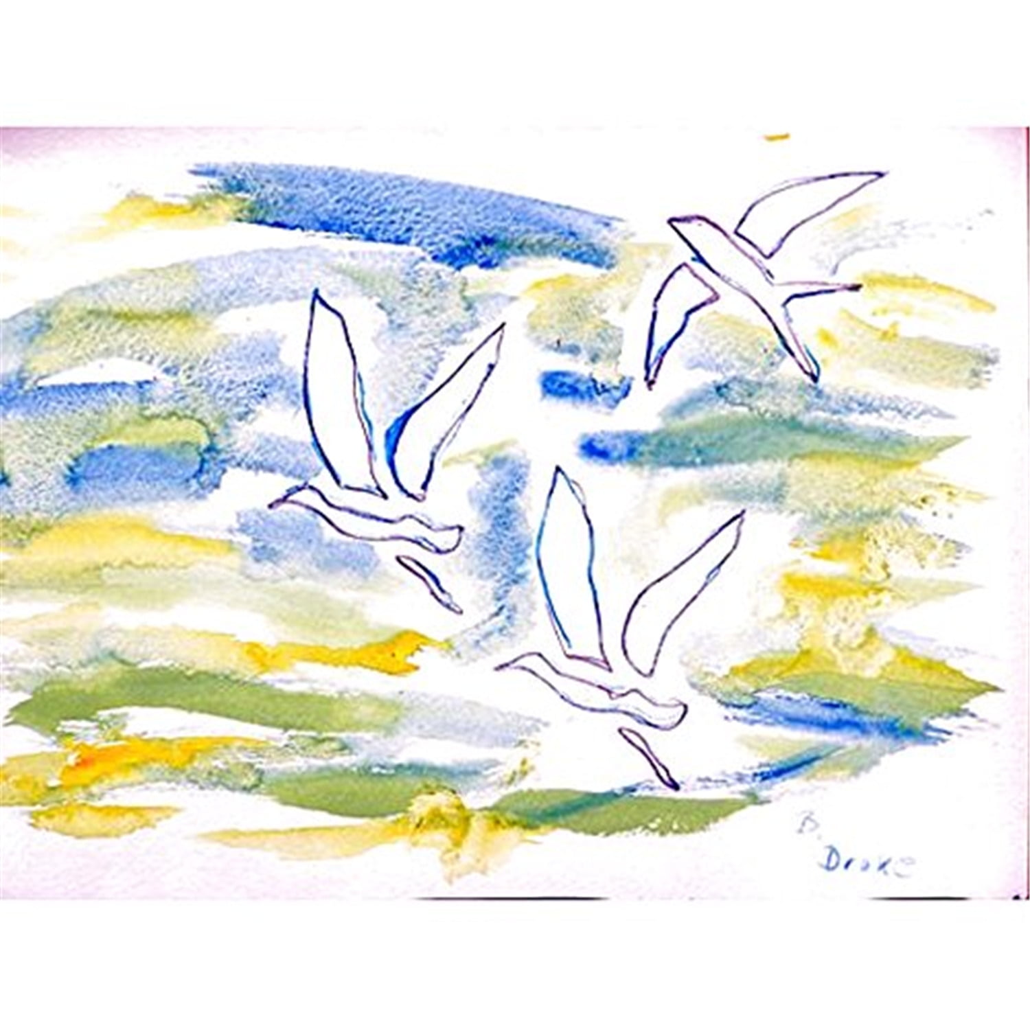 Picture of Betsy Drake PM941 Three Gulls Place Mat - Set of 4