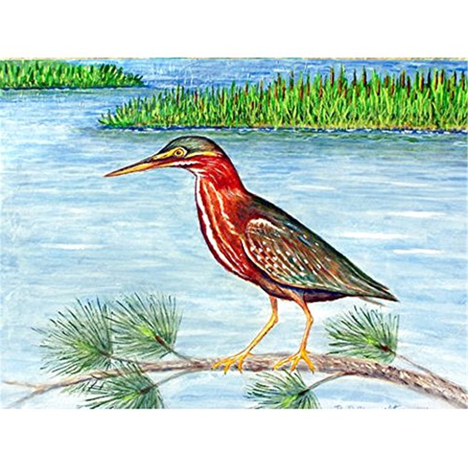 Picture of Betsy Drake PM958 Green Heron II Place Mat - Set of 4
