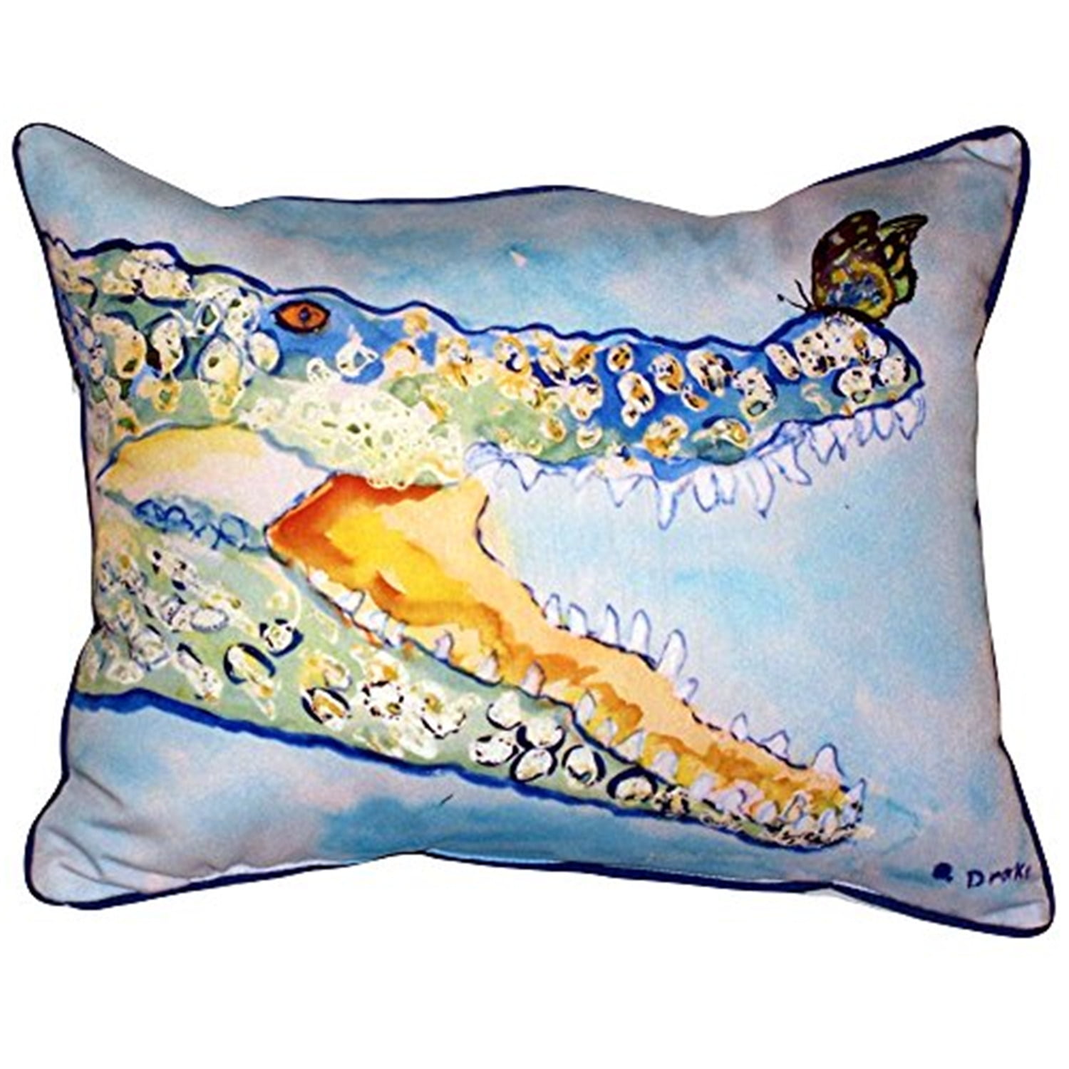 16 x 20 in. Croc & Butterfly Large Indoor & Outdoor Pillow