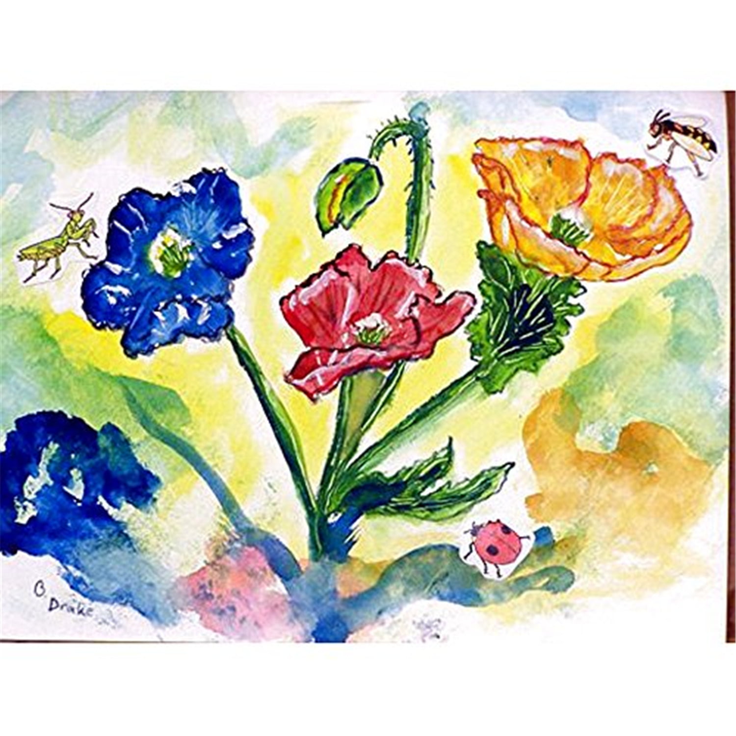 Bugs & Poppies Place Mat - Set of 4