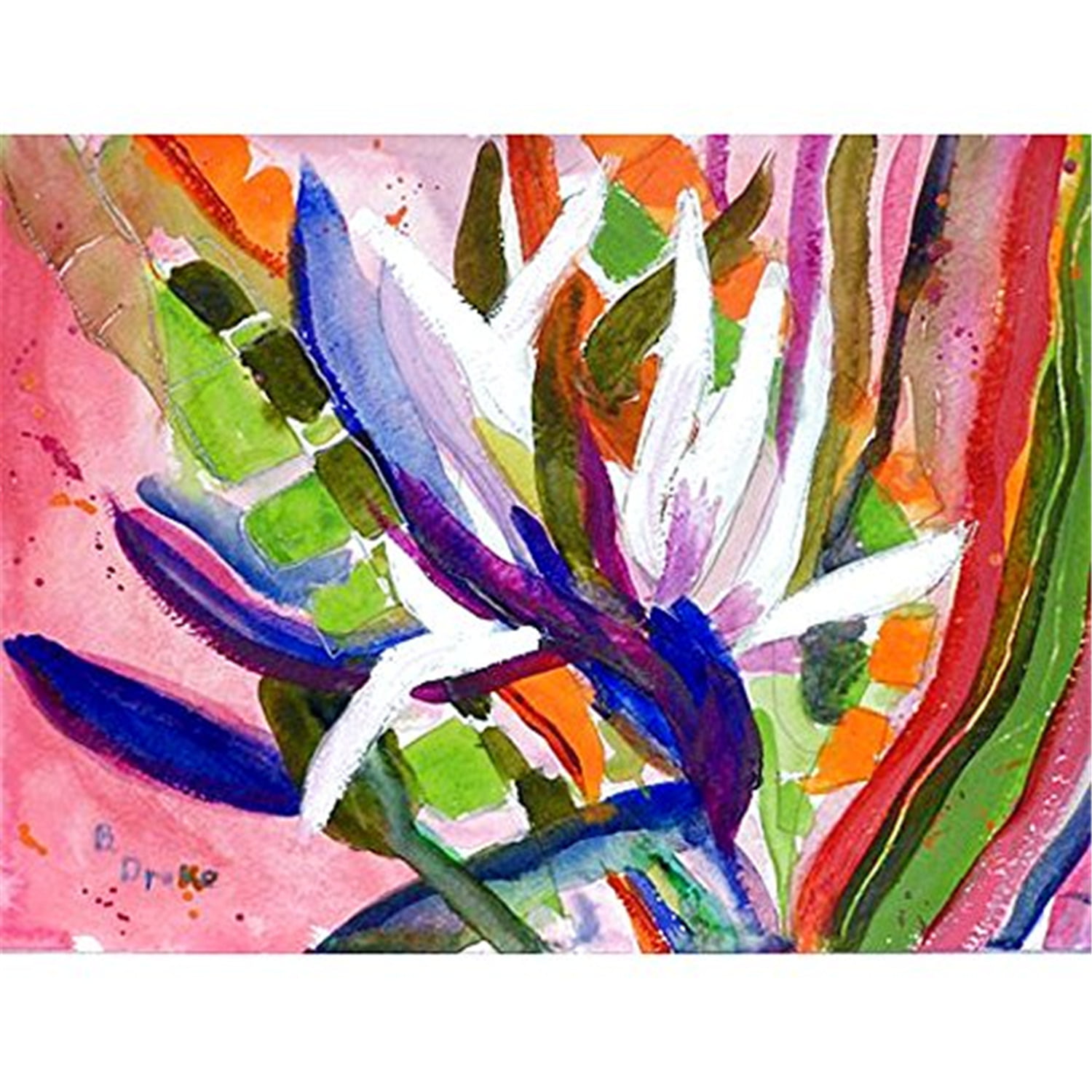Picture of Betsy Drake PM289 Betsys Bird of Paradise Place Mat - Set of 4
