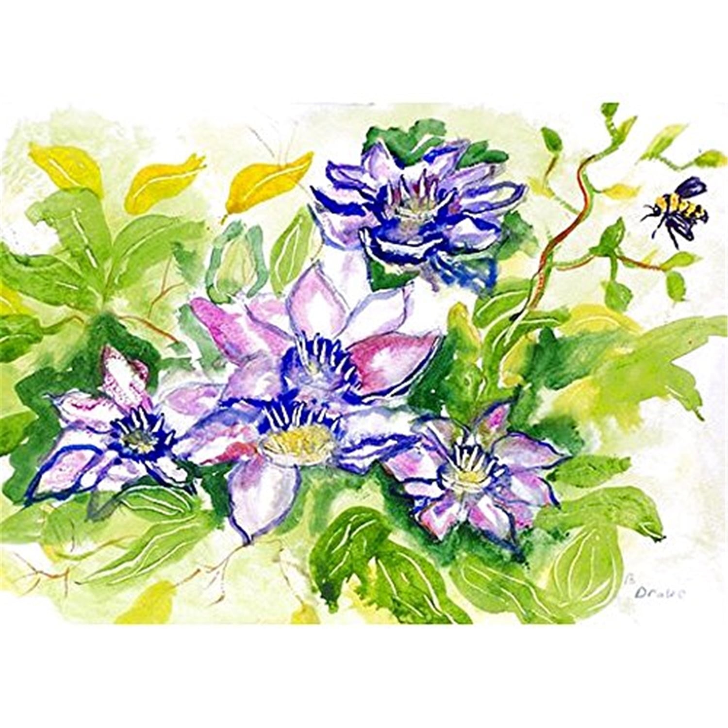Picture of Betsy Drake PM284 Clematis Place Mat - Set of 4