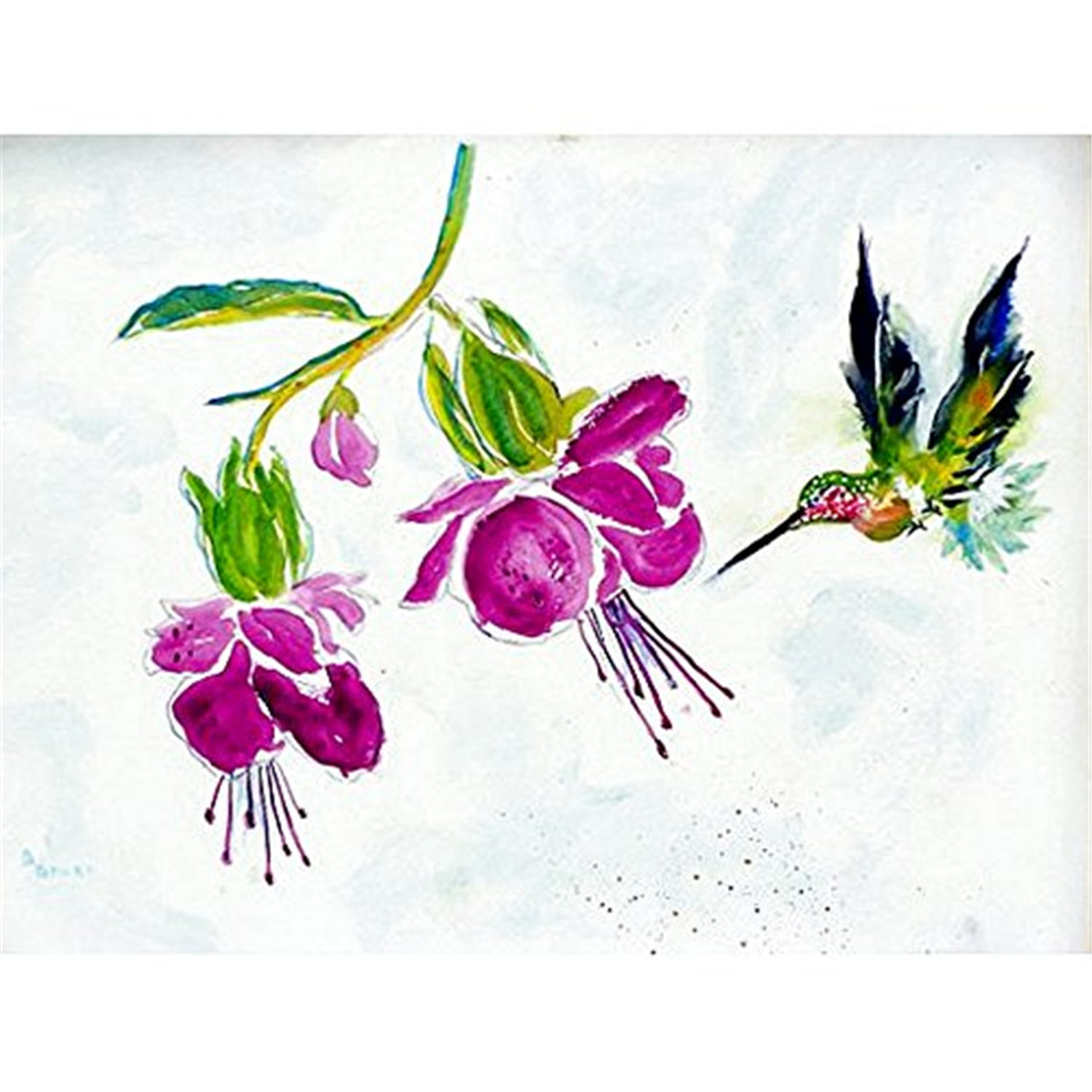 Picture of Betsy Drake PM940 Purple Hummingbird Place Mat - Set of 4