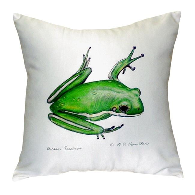 18 x 18 in. Green Treefrog No Cord Pillow