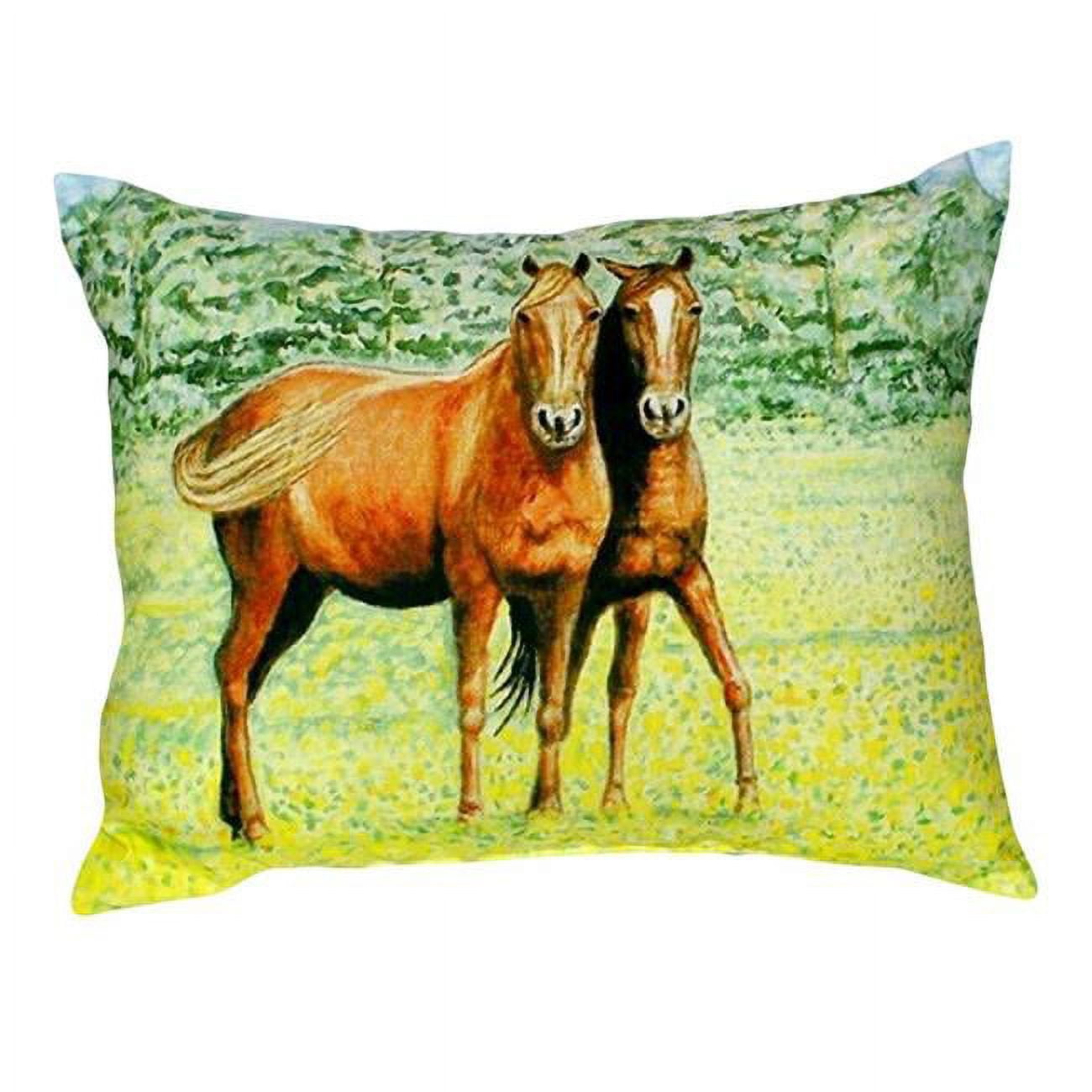 16 x 20 in. Two Horses No Cord Pillow