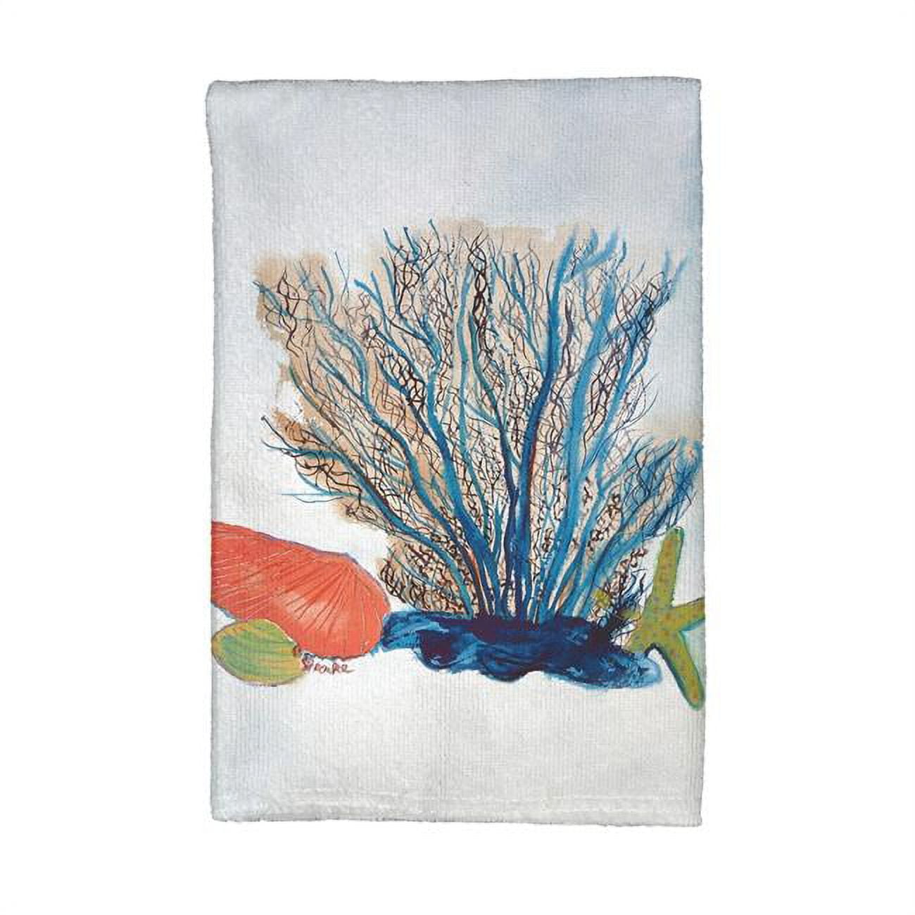 Picture of Betsy Drake KT1070 Coral & Shells Kitchen Towel