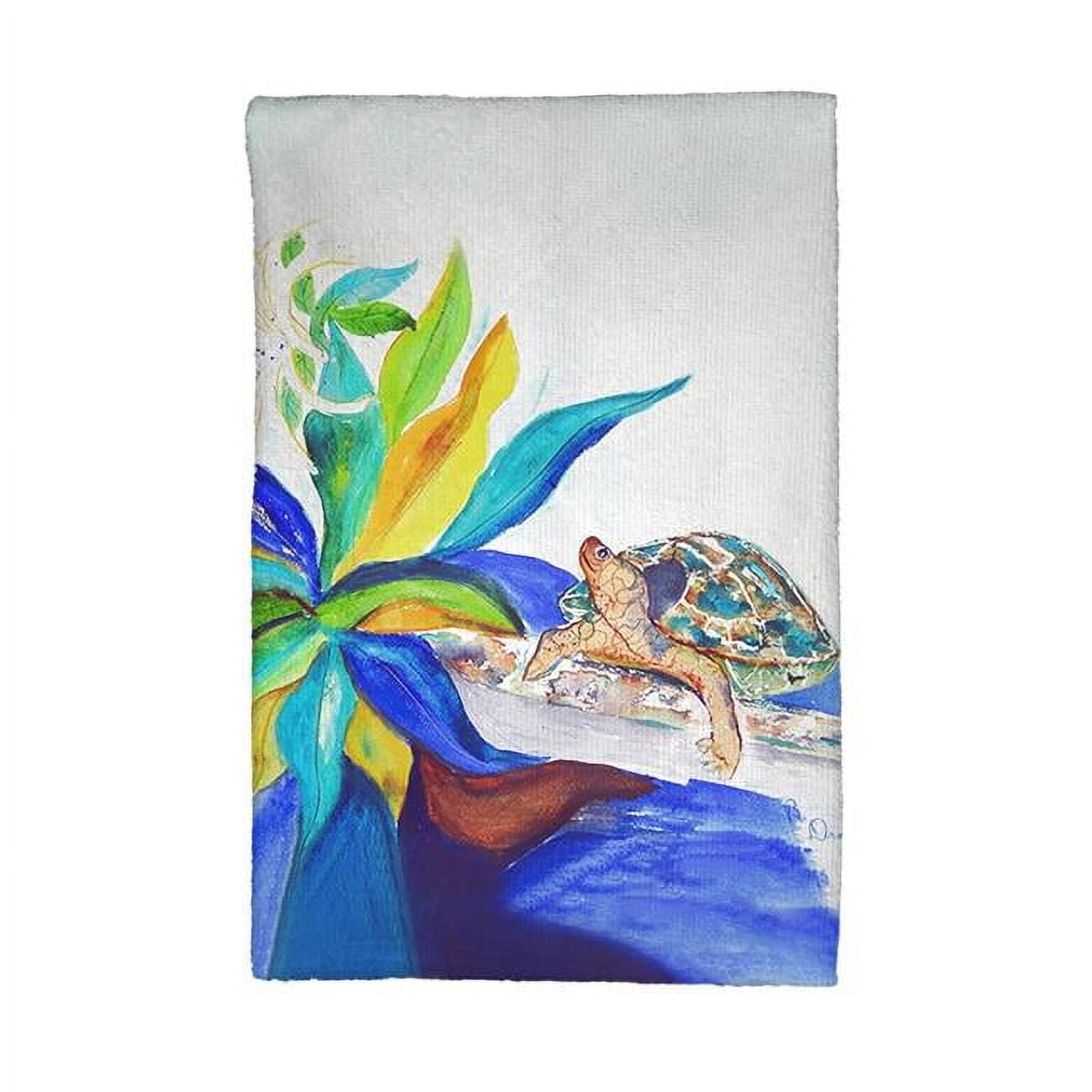 Picture of Betsy Drake KT1071 Turtle & Lily Kitchen Towel