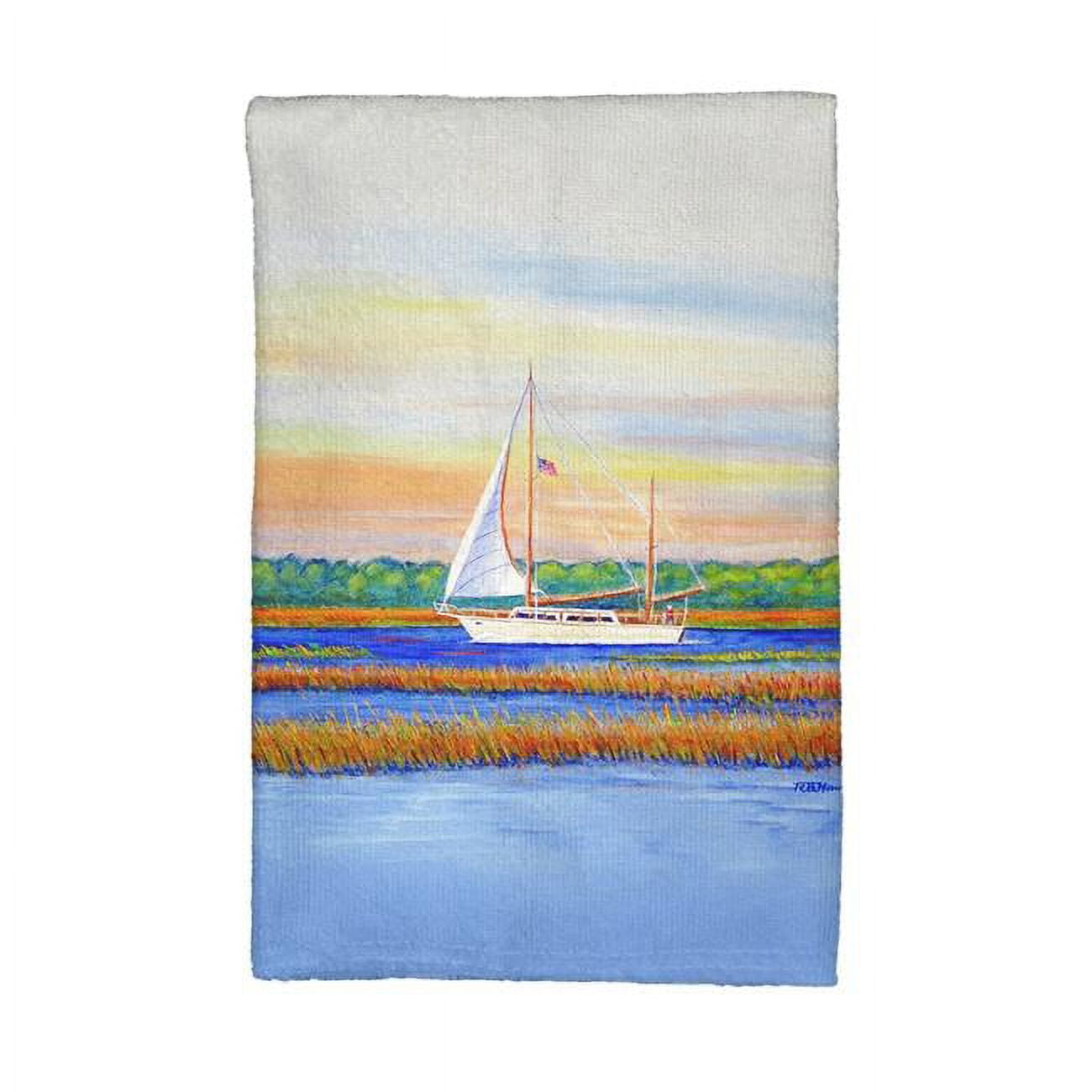 Picture of Betsy Drake KT1075 Marsh Sailing Kitchen Towel
