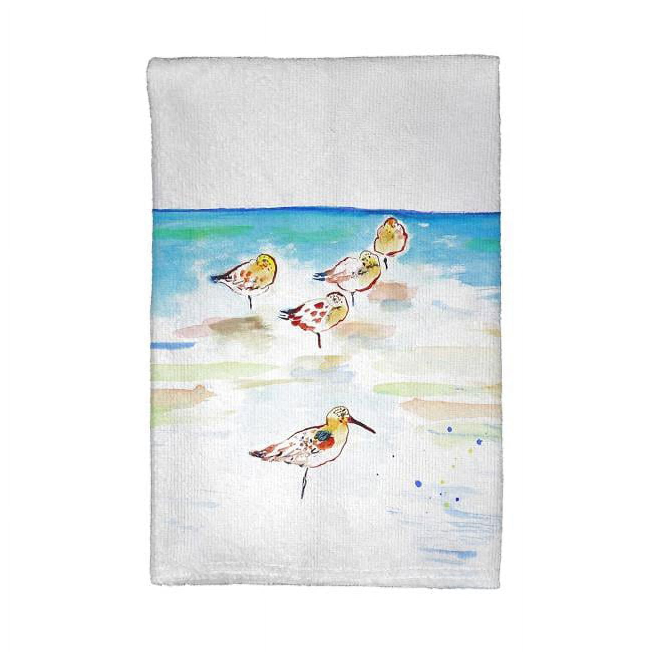 Picture of Betsy Drake KT1090 Five Sanderlings Kitchen Towel