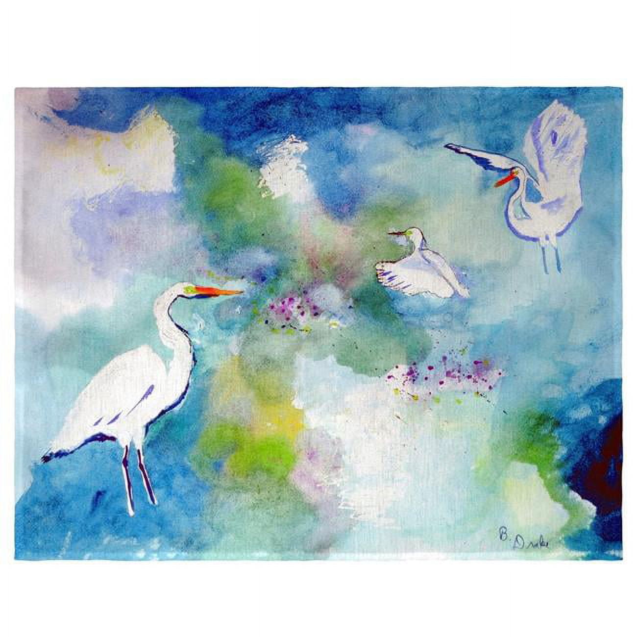 Picture of Betsy Drake PM1047 Three Egrets Place Mat - Set of 4