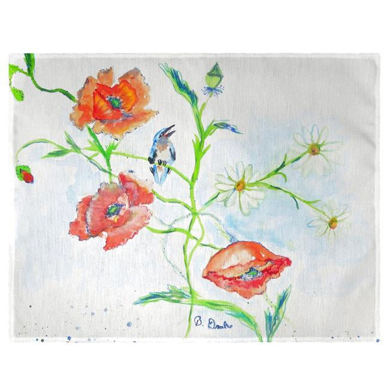Picture of Betsy Drake PM1051 Poppies & Daisies Place Mat - Set of 4