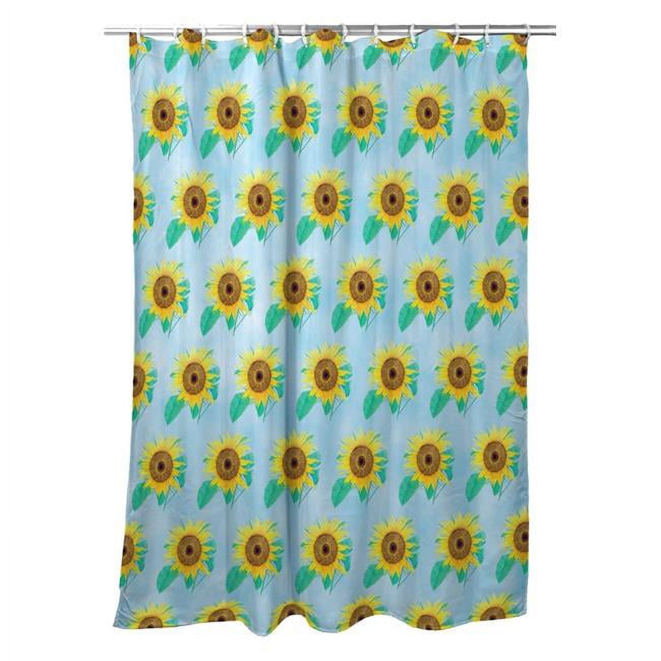 Picture of Betsy Drake SH1003T Dicks Sunflower Tiled Shower Curtain
