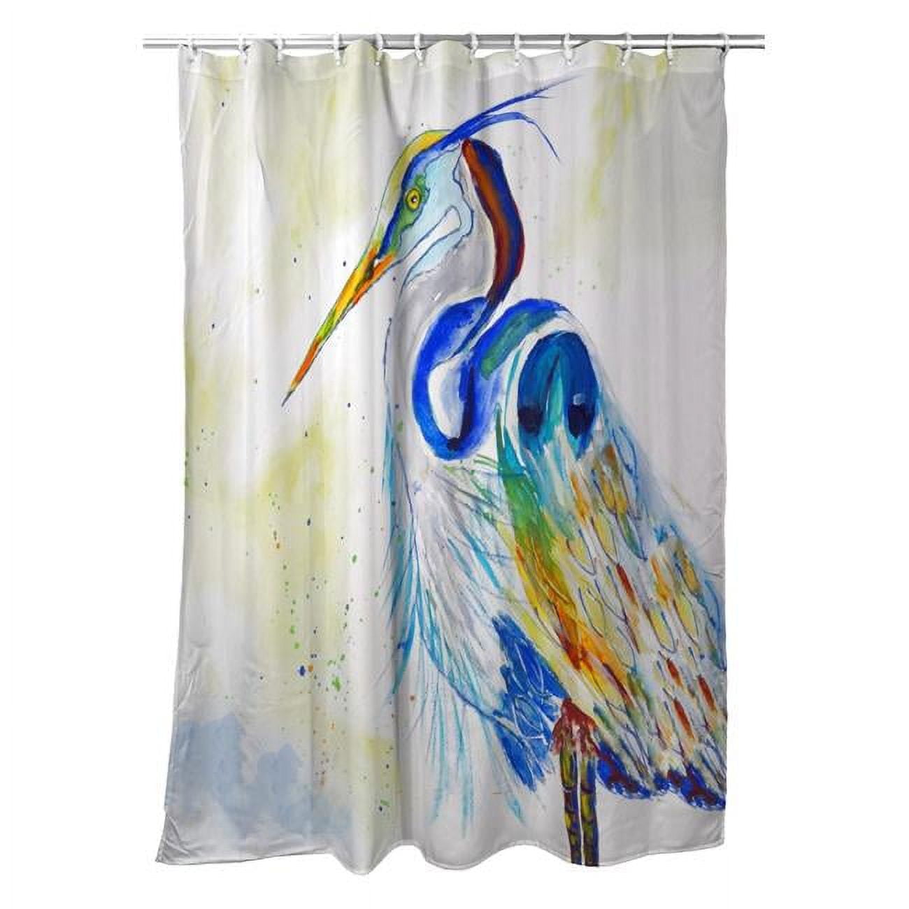 Picture of Betsy Drake SH1006 Watercolor Heron Shower Curtain