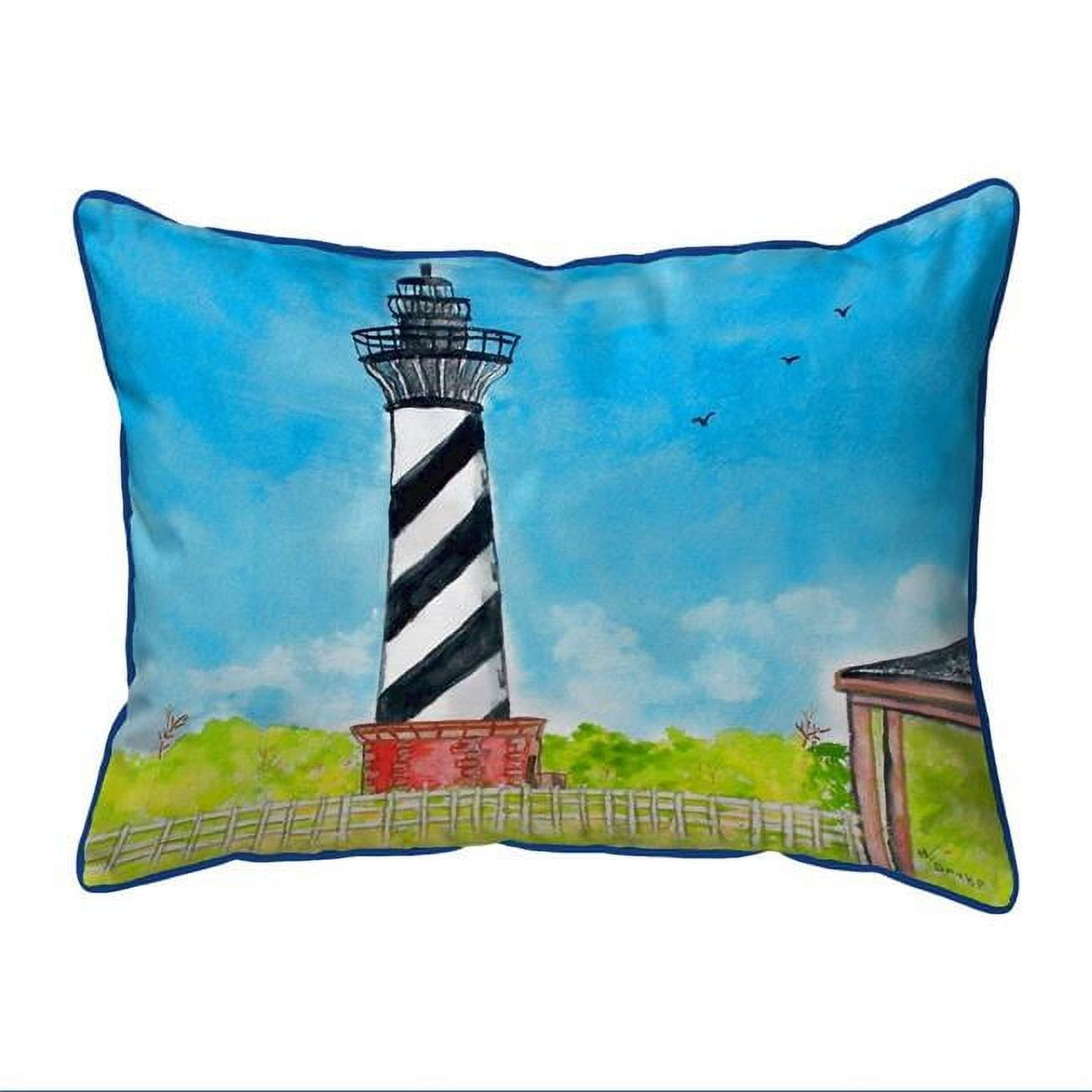11 x 14 in. Hatteras Lighthouse Small Corded Indoor & Outdoor Pillow