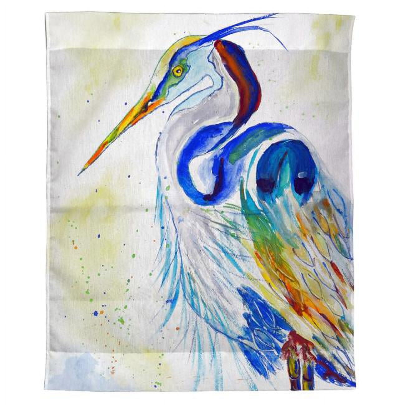 24 x 30 in. Watercolor Heron Wall Hanging