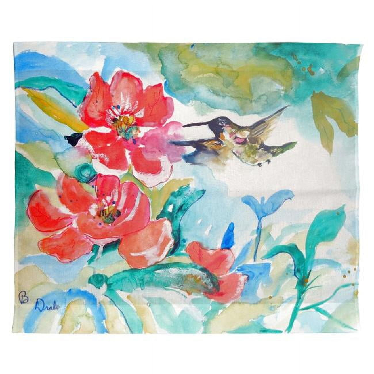 24 x 30 in. Hummingbird & Red Flower Wall Hanging