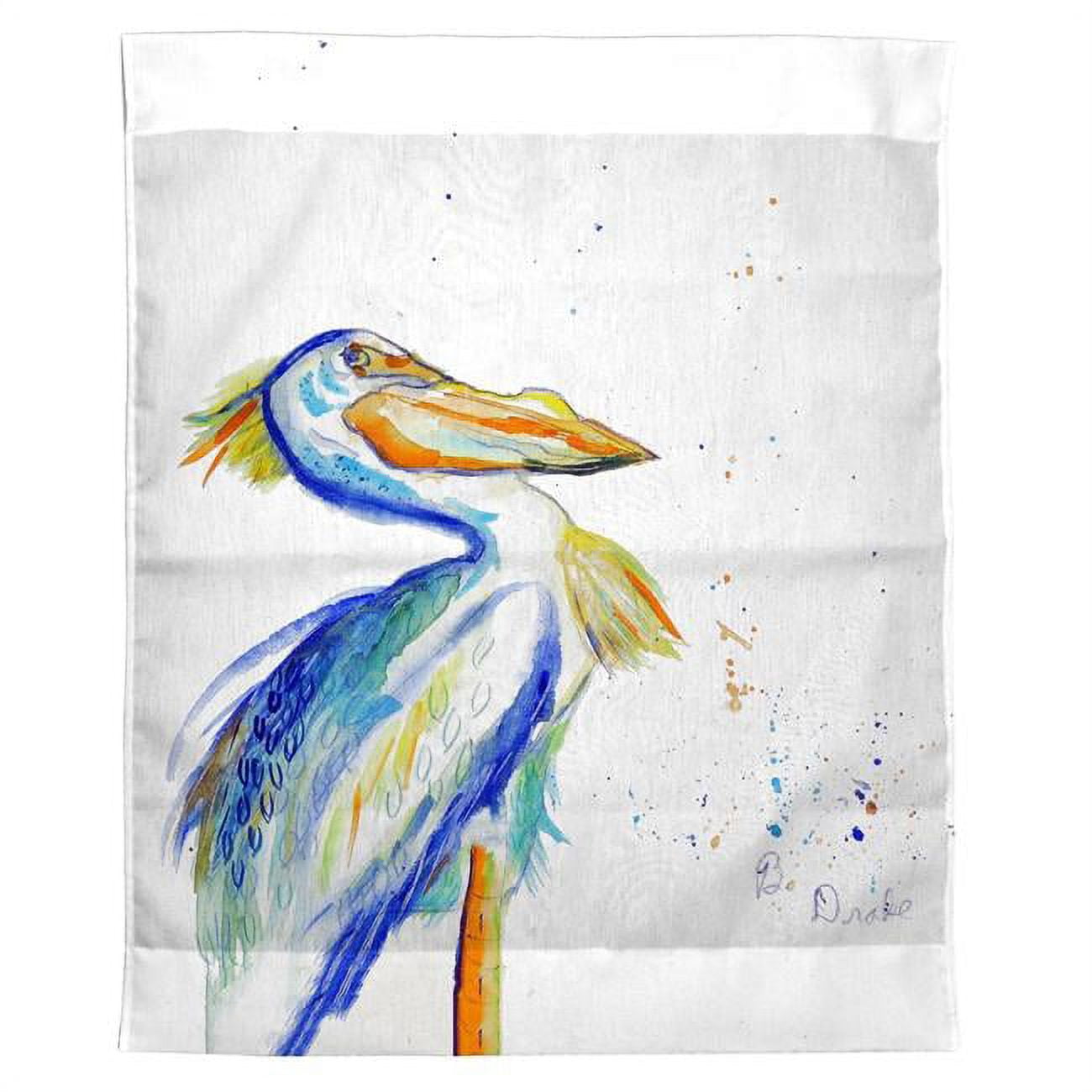 24 x 30 in. Watercolor Pelican Wall Hanging